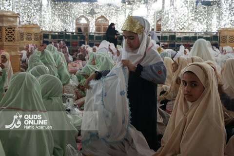 گزارش تصویری | افطار فرشته‌های روزه اولی در حرم رضوی