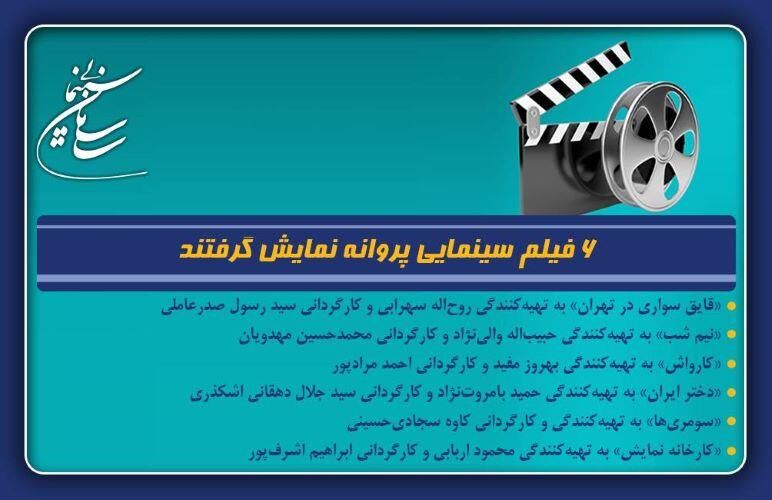 ۶ فیلم سینمایی پروانه نمایش گرفتند/ اکران نوروزی «قایق سواری در تهران» و «نیم شب» قطعی شد
