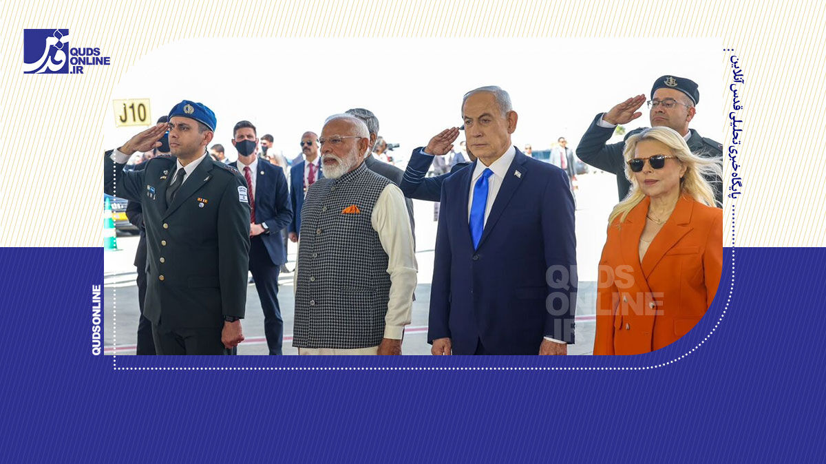 فیلم | نخست وزیر هند با استقبال نتانیاهو وارد اراضی اشغالی شد