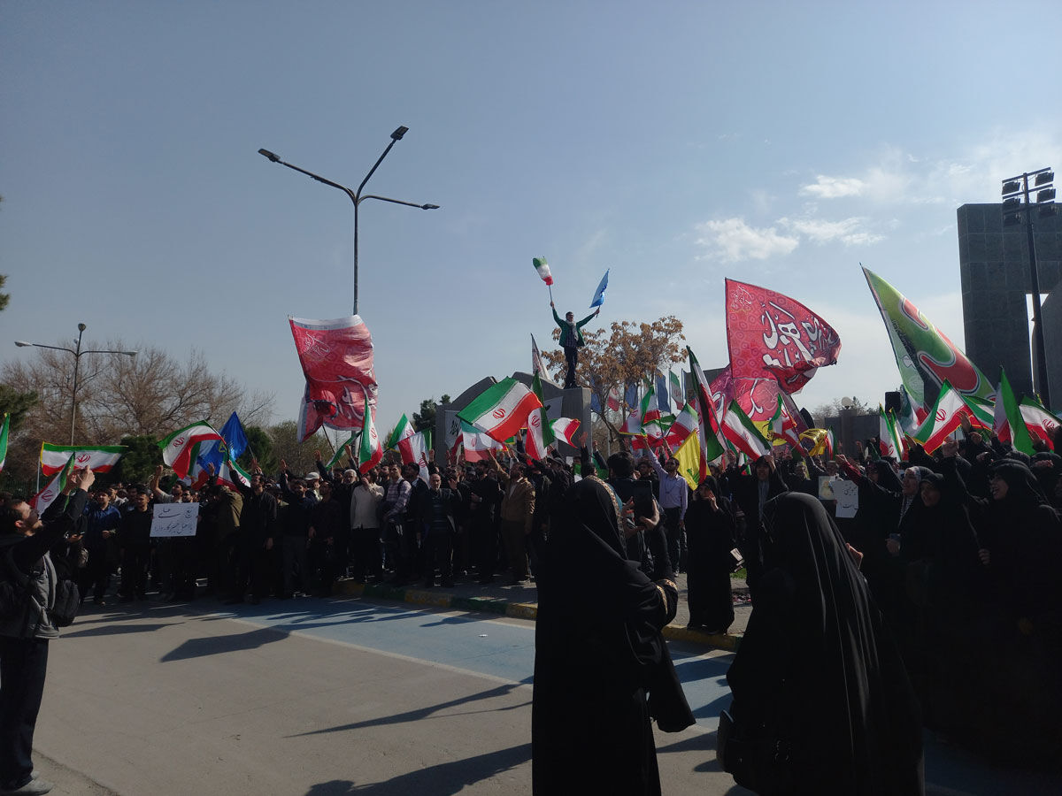 تجمع دانشگاهیان مشهد در محکومیت تجاوز آمریکا و رژیم صهیونیستی به خاک ایران