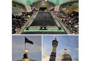 سوگ و حزن مضاعف در حرم رضوی پس از شهادت قائد امت