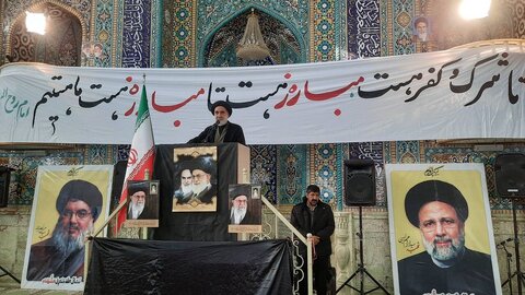 اجتماع مردمی چهارمحال و بختیاری در پی اعلام شهادت رهبر انقلاب