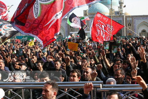 گزارش تصویری | بزرگداشت شهادت ولی امر مسلمین حضرت آیت الله خامنه‌ای ره در حرم مطهر امام رضا علیه‌السلام