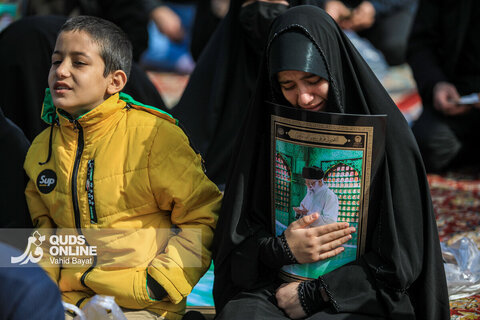 گزارش تصویری | تجمع سوگواران رهبر شهید انقلاب در حرم مطهر رضوی