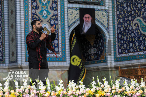 گزارش تصویری | تجمع سوگواران رهبر شهید انقلاب در حرم مطهر رضوی