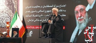 تجدید میثاق طلاب جامعه المصطفی با آرمان‌های رهبری در حرم مطهر رضوی