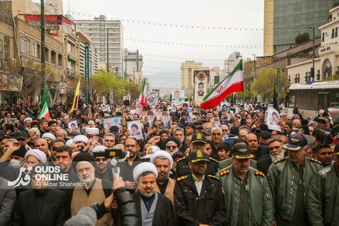 تشییع پیکر 8 شهید حملات جنایتکارانه رژیم صهیونیستی و آمریکای متجاوز