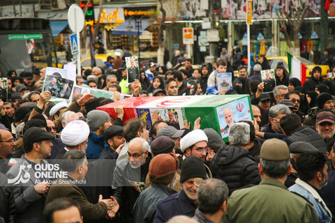 تشییع پیکر 8 شهید حملات جنایتکارانه رژیم صهیونیستی و آمریکای متجاوز