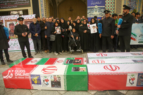 تشییع پیکر 8 شهید حملات جنایتکارانه رژیم صهیونیستی و آمریکای متجاوز
