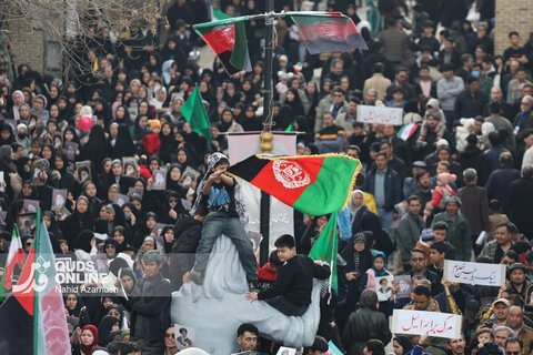 گزارش تصویری | اجتماع بزرگ عزاداری مهاجران افغانستانی در سوگ شهادت امام امت