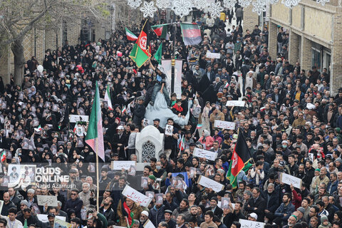 گزارش تصویری | اجتماع بزرگ عزاداری مهاجران افغانستانی در سوگ شهادت امام امت
