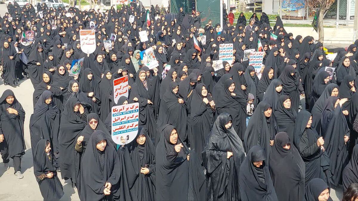 راهپیمایی باشکوه مردم بردسکن در محکومیت جنایات آمریکا و رژیم صهیونیستی