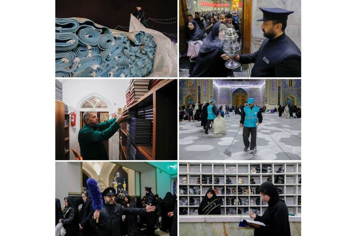 خادمان حریم رضوی آماده خدمت در شب‌های قدر شدند