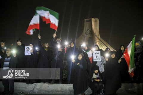 تجمع  اعلام انزجار از جنایات آمریکا و رژیم صهیونیستی در میدان آزادی تهران