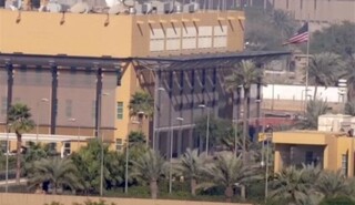 نگرانی از حملات موشکی ایران ، پدافندهای سفارت آمریکا در بغداد بار دیگر فعال شد