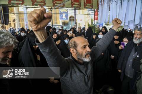 گزارش تصویری | تدفین پیکر شهدای حمله آمریکایی صهیونیستی در بهشت زهرا - تهران
