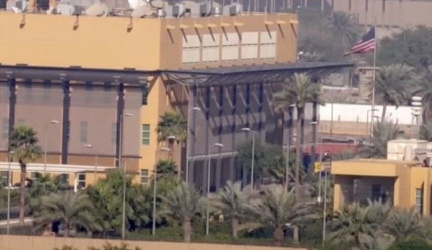 نگرانی از حملات موشکی ایران ، پدافندهای سفارت آمریکا در بغداد بار دیگر فعال شد