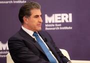 شرکت «نیچیروان بارزانی» در مراسم تشییع پیکر رهبر شهید