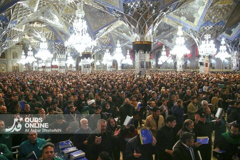 مراسم احیاء شب بیست و یکم ماه مبارک رمضان در حرم مطهر رضوی