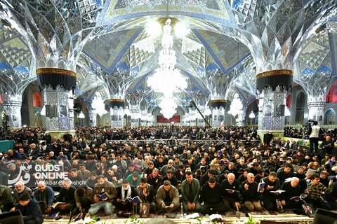 مراسم احیاء شب بیست و یکم ماه مبارک رمضان در حرم مطهر رضوی