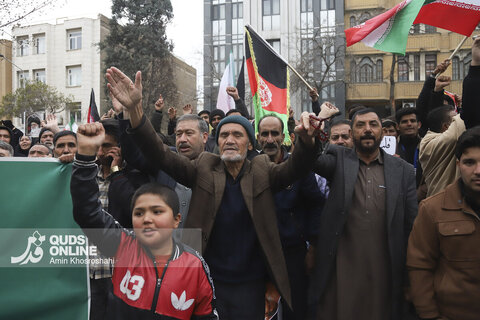 گزارش تصویری | تجمع مهاجرین ملل اسلامی در محکومیت شهادت رهبر انقلاب - مشهد