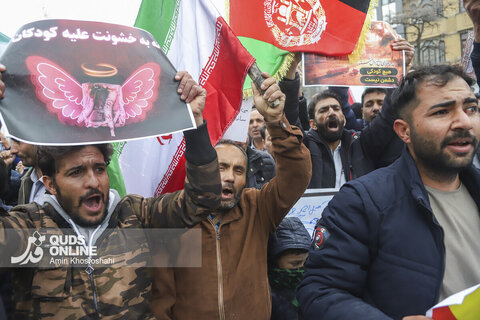 گزارش تصویری | تجمع مهاجرین ملل اسلامی در محکومیت شهادت رهبر انقلاب - مشهد