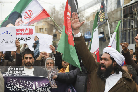 گزارش تصویری | تجمع مهاجرین ملل اسلامی در محکومیت شهادت رهبر انقلاب - مشهد