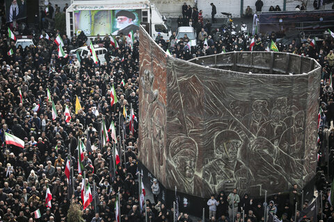 تشییع پیکر مطهر فرماندهان عالی رتبه و جمعی از شهدای تهران