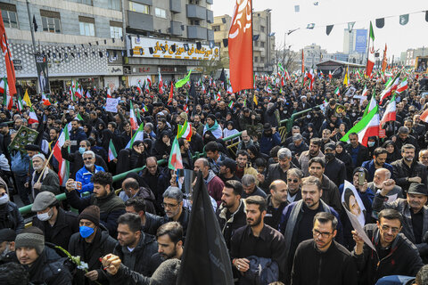 تشییع پیکر مطهر فرماندهان عالی رتبه و جمعی از شهدای تهران
