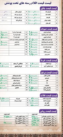 روغن، برنج و حبوبات امروز چند؟