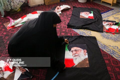 گزارش تصویری | قاب‌هایی از حماسه پارچه و پرچم