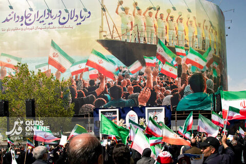 گزارش تصویری | مراسم تشییع «علی لاریجانی»، «غلامرضا سلیمانی» و قهرمانان «ناو دنا»