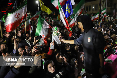 مراسم استقبال از تیم ملی فوتبال بانوان - تبریز