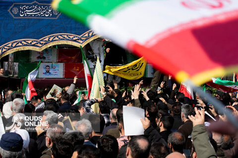 مراسم تشییع «علی لاریجانی»، «غلامرضا سلیمانی» و قهرمانان «ناو دنا»