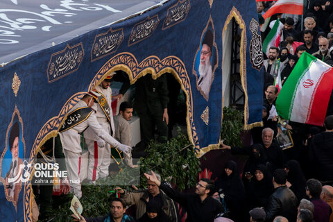 مراسم تشییع «علی لاریجانی»، «غلامرضا سلیمانی» و قهرمانان «ناو دنا»