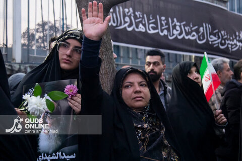 مراسم تشییع «علی لاریجانی»، «غلامرضا سلیمانی» و قهرمانان «ناو دنا»