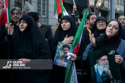 مراسم تشییع «علی لاریجانی»، «غلامرضا سلیمانی» و قهرمانان «ناو دنا»