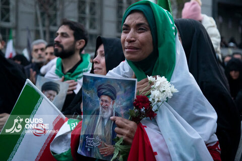 مراسم تشییع «علی لاریجانی»، «غلامرضا سلیمانی» و قهرمانان «ناو دنا»