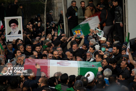 مراسم تشییع «علی لاریجانی»، «غلامرضا سلیمانی» و قهرمانان «ناو دنا»