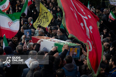 مراسم تشییع «علی لاریجانی»، «غلامرضا سلیمانی» و قهرمانان «ناو دنا»