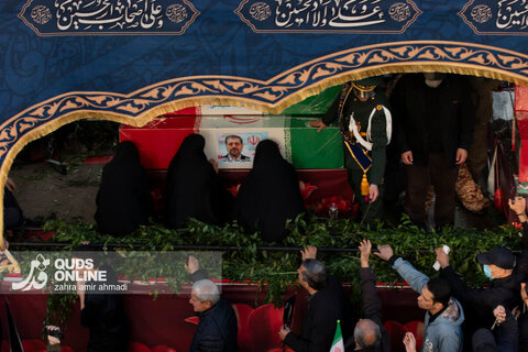 مراسم تشییع «علی لاریجانی»، «غلامرضا سلیمانی» و قهرمانان «ناو دنا»