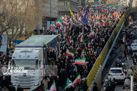 مراسم تشییع «علی لاریجانی»، «غلامرضا سلیمانی» و قهرمانان «ناو دنا»