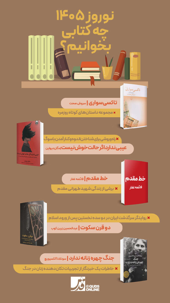 اینفوگرافیک | نوروز ۱۴۰۵ چه کتابی بخوانیم؟