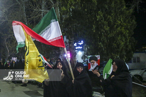 بیست و دومین شب حضور خیابانی مردم مشهد در خون خواهی امام شهید