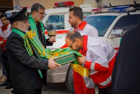 گزارش تصویری | بازدید کاروان خادمان حرم رضوی از مرکز عملیات اصفهان