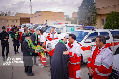 گزارش تصویری | بازدید کاروان خادمان حرم رضوی از مرکز عملیات اصفهان