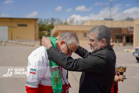 گزارش تصویری | بازدید کاروان خادمان حرم رضوی از مرکز عملیات اصفهان