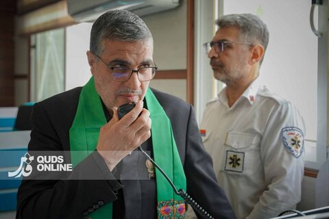 گزارش تصویری | بازدید کاروان خادمان حرم رضوی از مرکز عملیات اصفهان