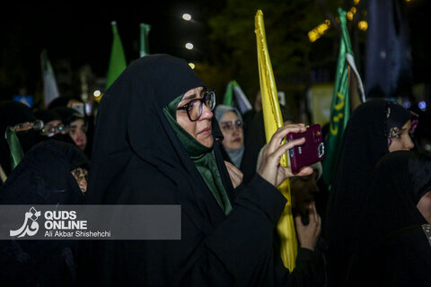 برگزاری تجمع مردمی «حمایت از ولایت و مدافعان وطن» در موکب رسانه ای قدس