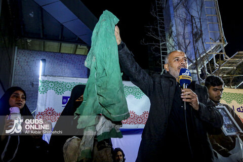 برگزاری تجمع مردمی «حمایت از ولایت و مدافعان وطن» در موکب رسانه ای قدس